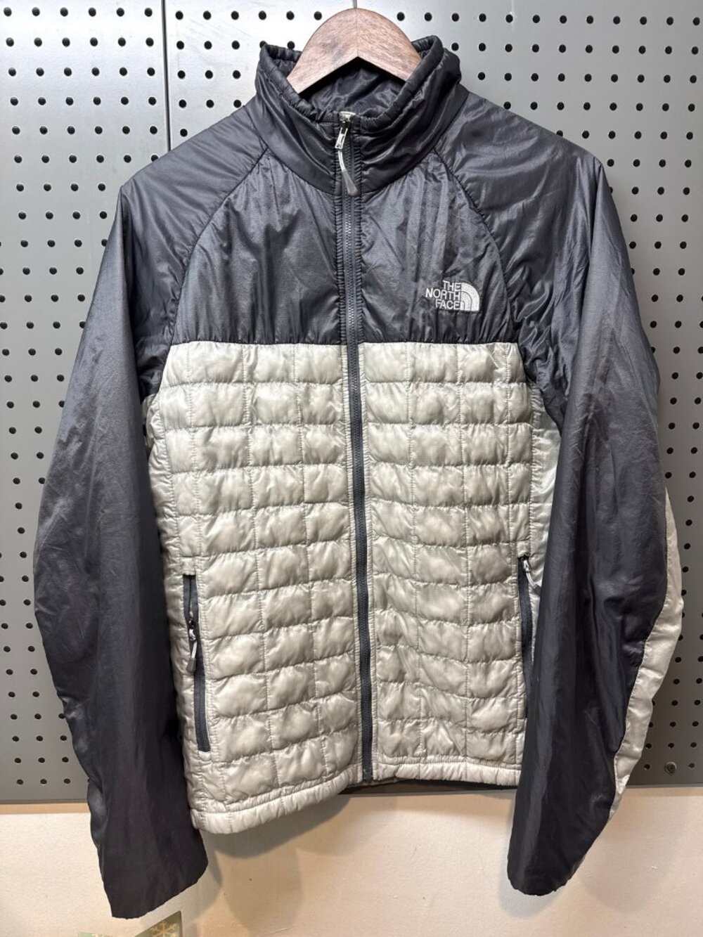 The North Face Men's Gray White ThermoBall Jacket S